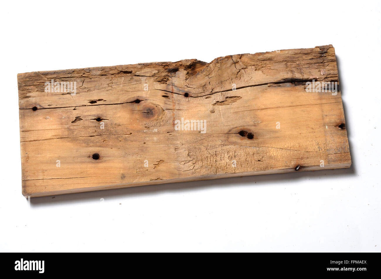 Ancien petit morceau de bois pour l'utilisation d'affichage dynamique Banque D'Images