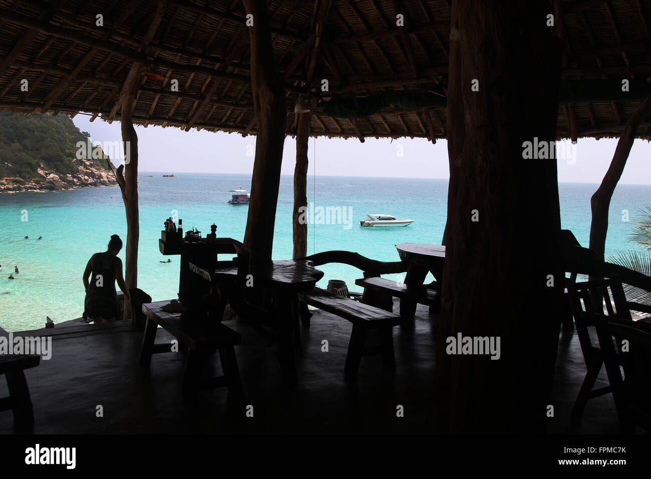 Pension Aow Leuk beach, Koh Tao, Thaïlande Banque D'Images