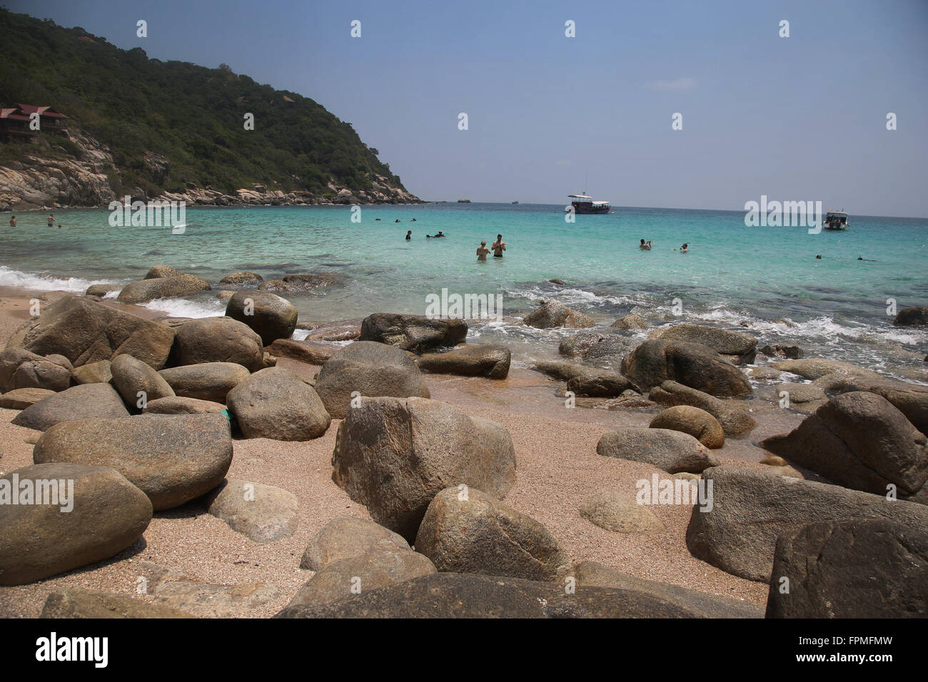 Pension Aow Leuk beach, Koh Tao, Thaïlande Banque D'Images