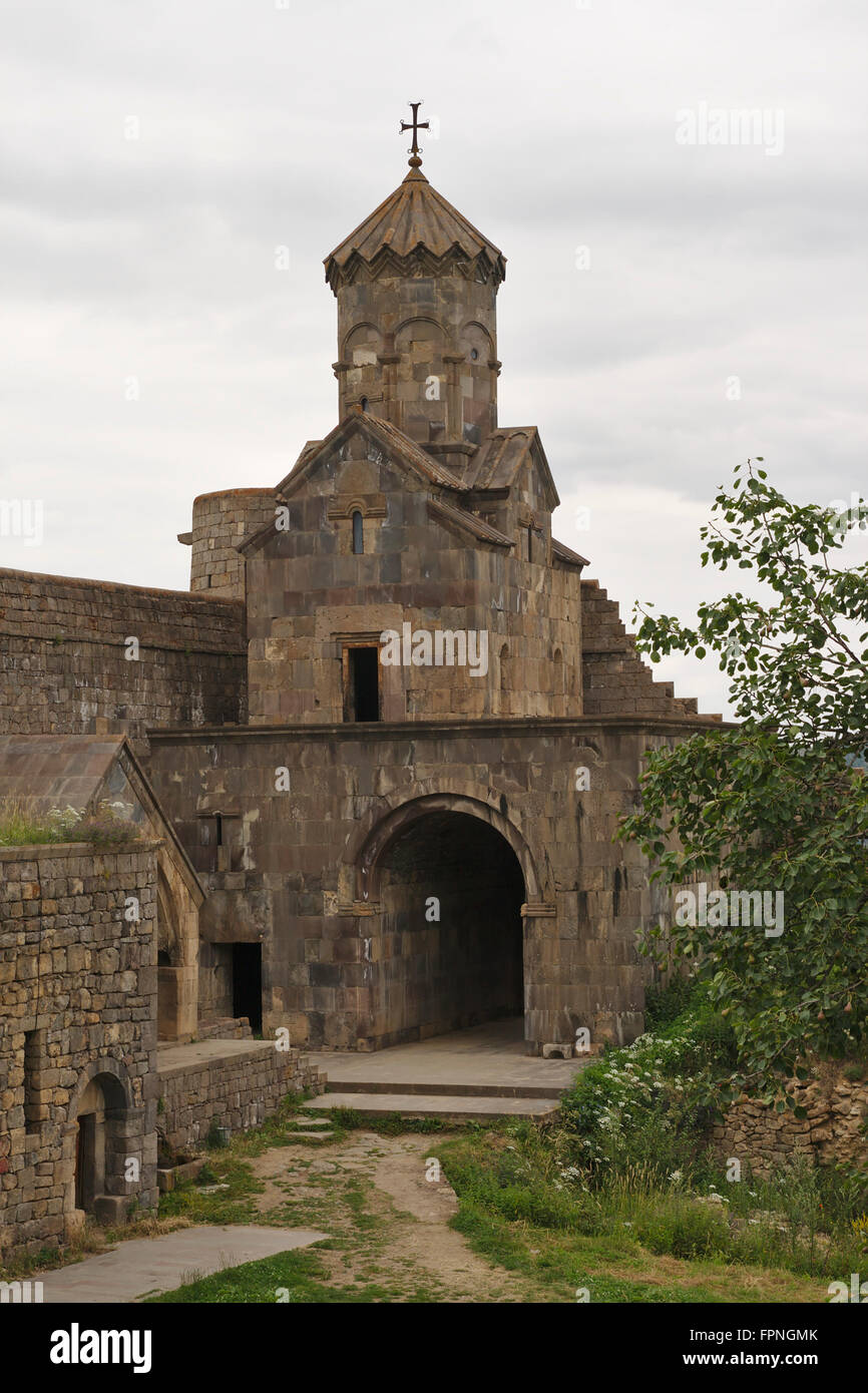 Monastère de Tatev, Eglise St Mary sur la porte principale, l'Arménie Banque D'Images