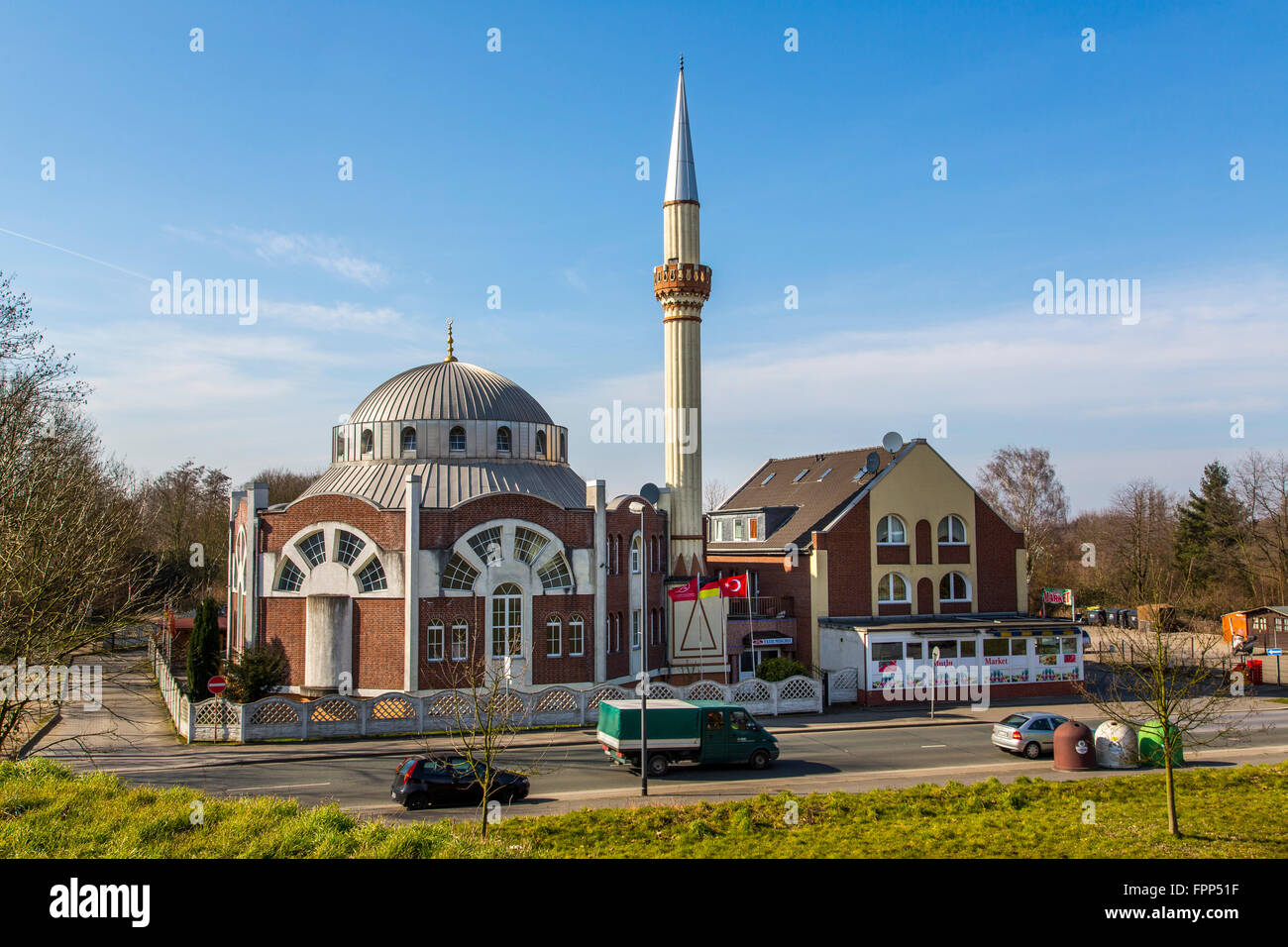 Mosquée de Fatih en Essen Katerberg, seulement l'architecture unique mosquée de Essen, Banque D'Images