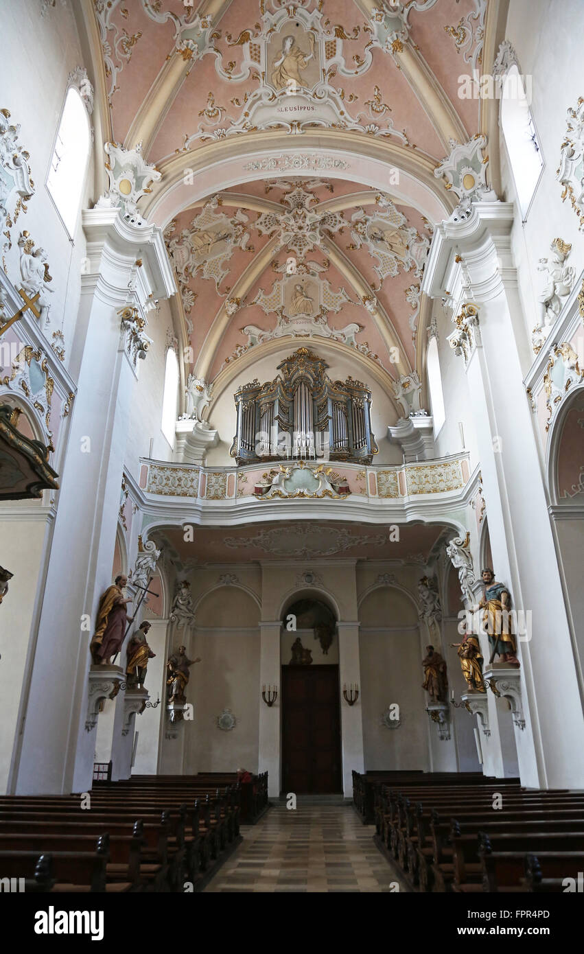 Basilique de St Vitus à Ellwangen, Allemagne le 07 mai, 2014. Banque D'Images