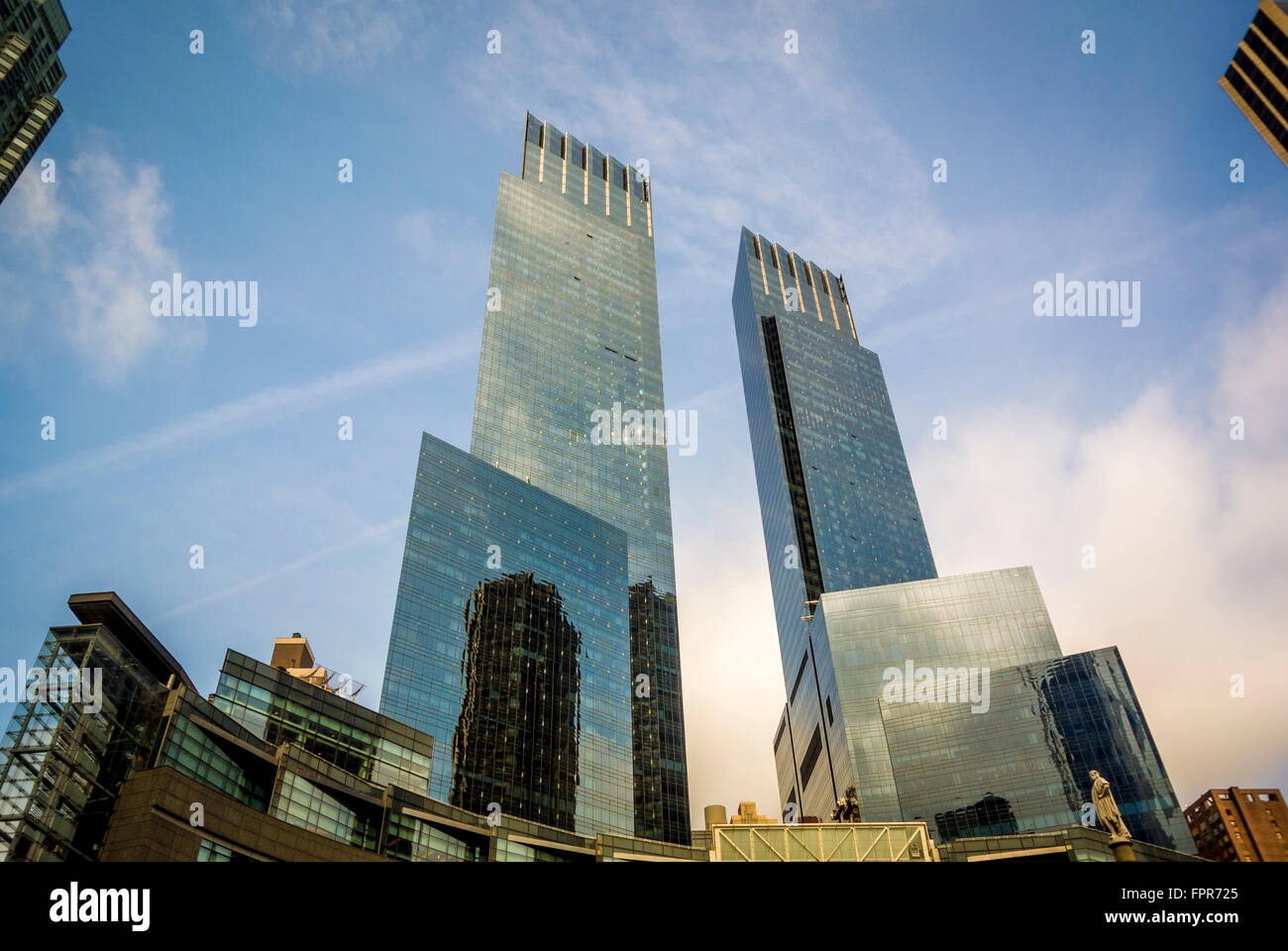 Time Warner Center de Columbus Circle, New York. Banque D'Images
