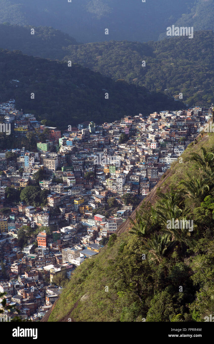 Rio de Janeiro Rocinha favela Banque D'Images