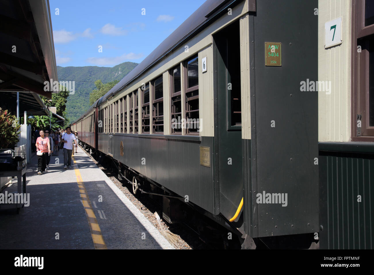 Gare ferroviaire et transport Kuranda Scenic Railway Queensland Australie Banque D'Images