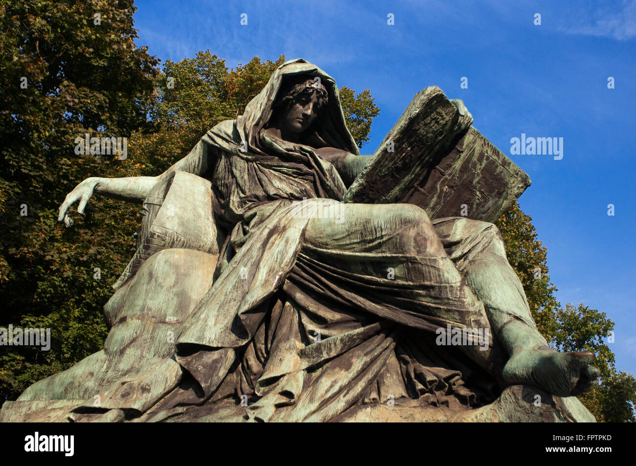L'un de la statue du héros de guerre, Otto von Bismarck est de Grober Stern à Berlin en Allemagne. La colonne de la Victoire - Siegessäule Banque D'Images