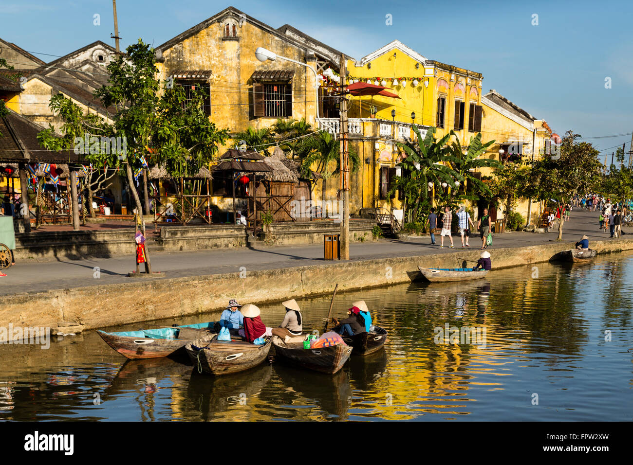 L'architecture coloniale, de la vieille ville de Hoi An, Vietnam Banque D'Images