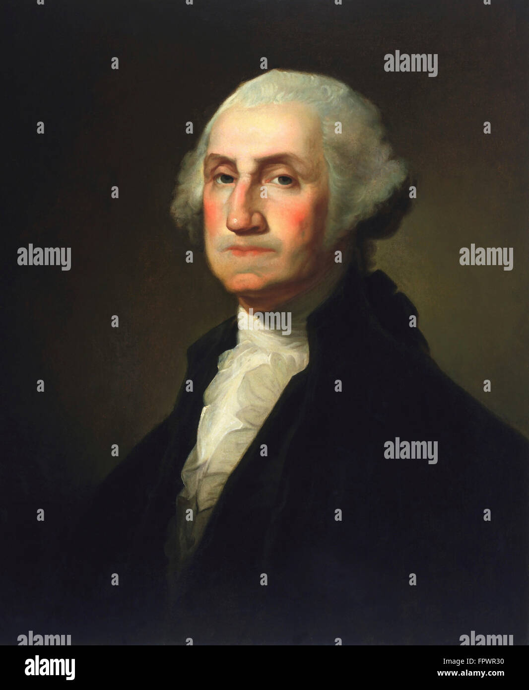 American Vintage la peinture d'histoire du président George Washington. Banque D'Images