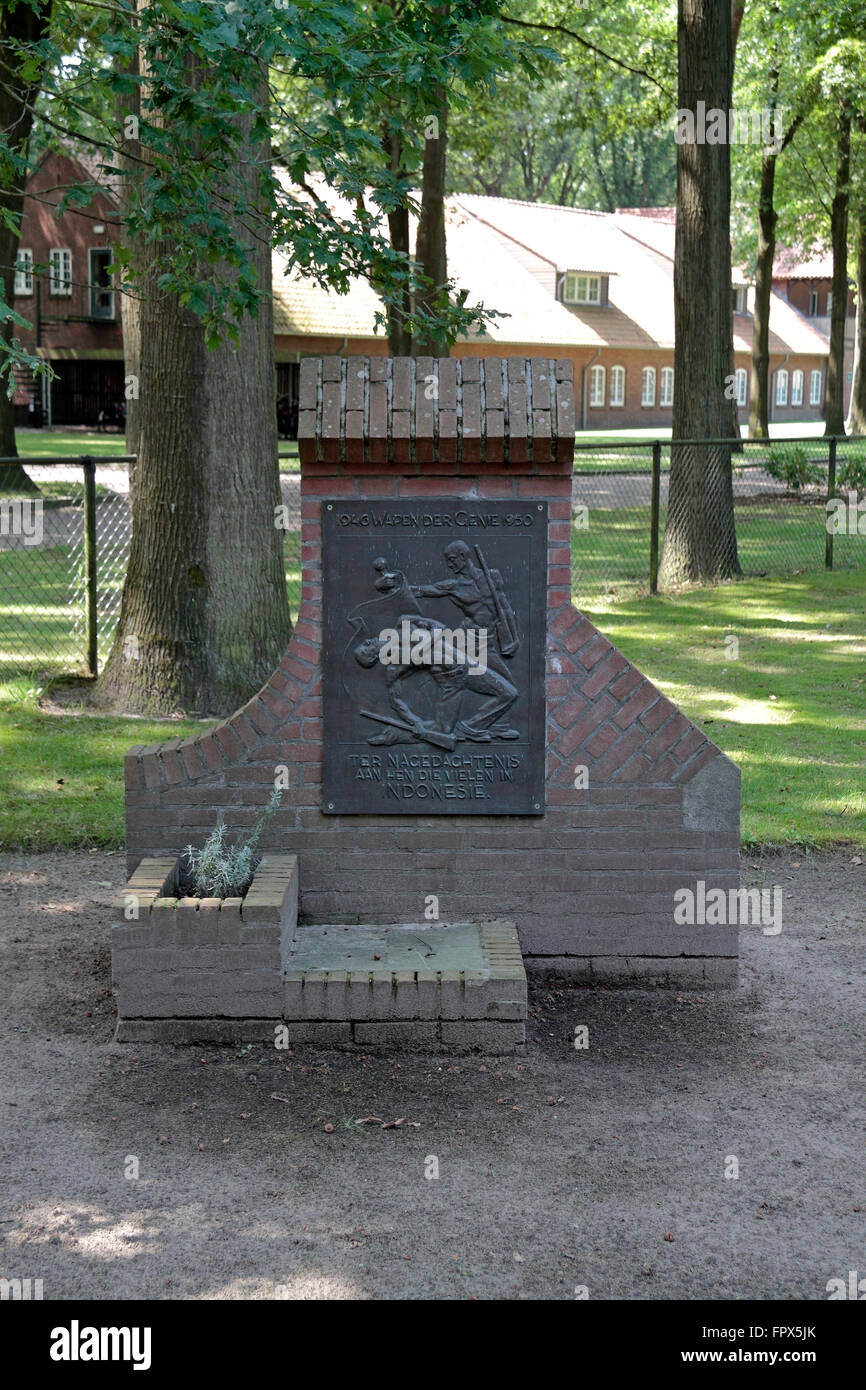 Monument à la mémoire de ceux qui sont tombés en Indonésie (1946-50) à l'occasion de la Museum, Vught, Pays-Bas. Banque D'Images