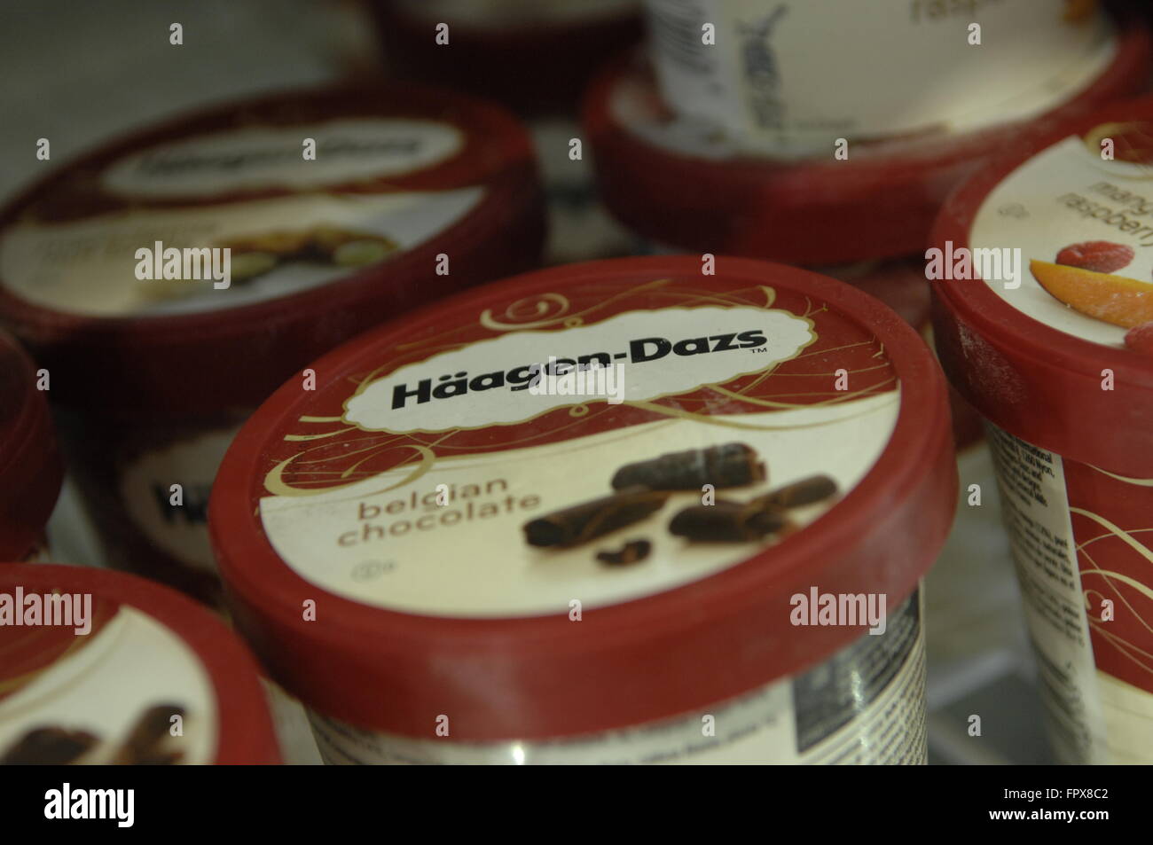 Haagen Dazs Glace chocolat belge Banque D'Images