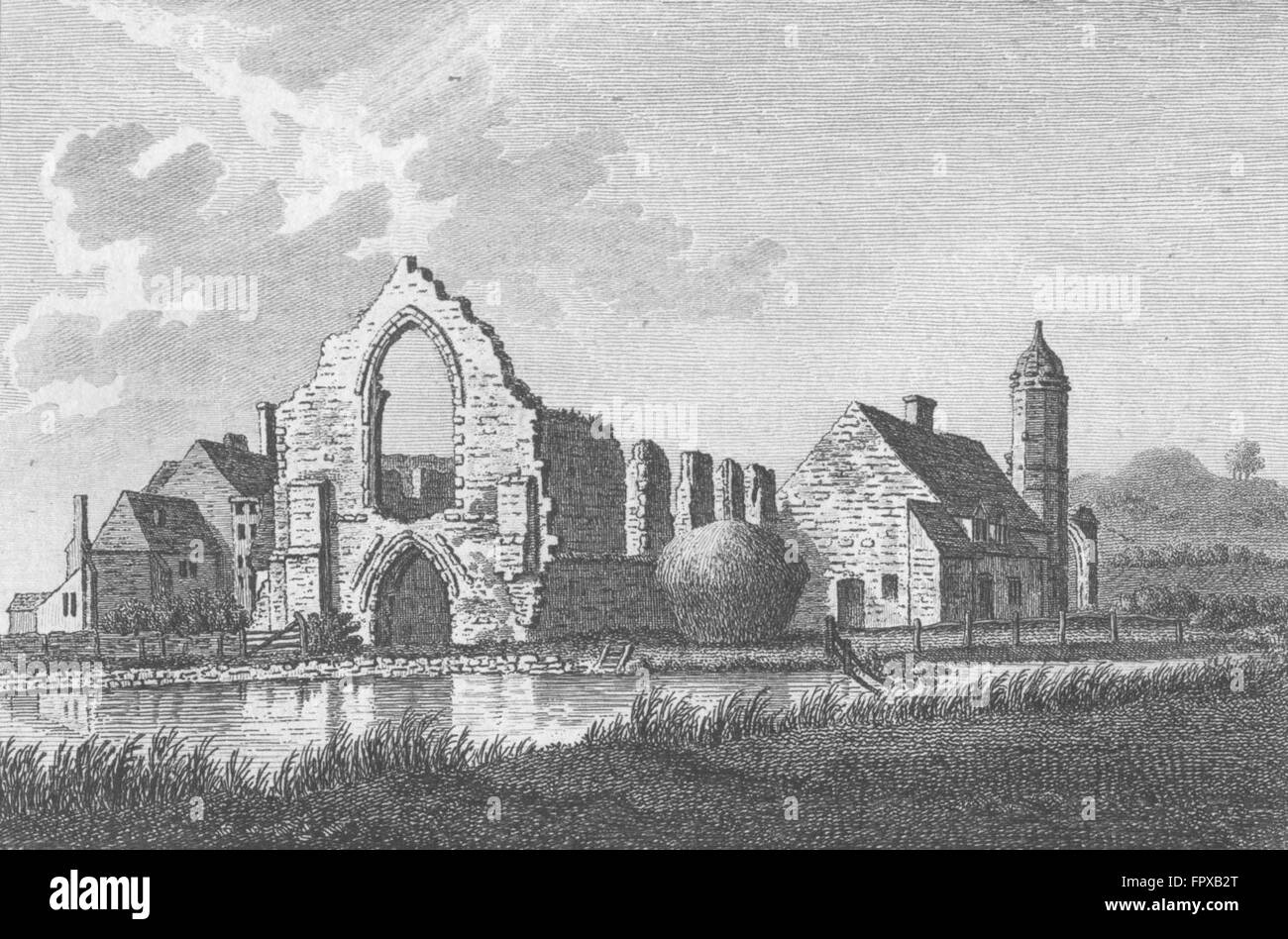 WORCS : Dudley Priory, Worcestershire, antique print 1775 Banque D'Images