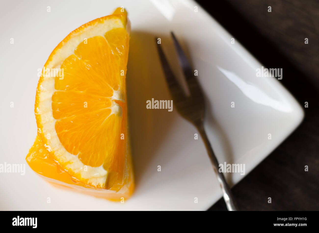 Gâteau orange Banque D'Images