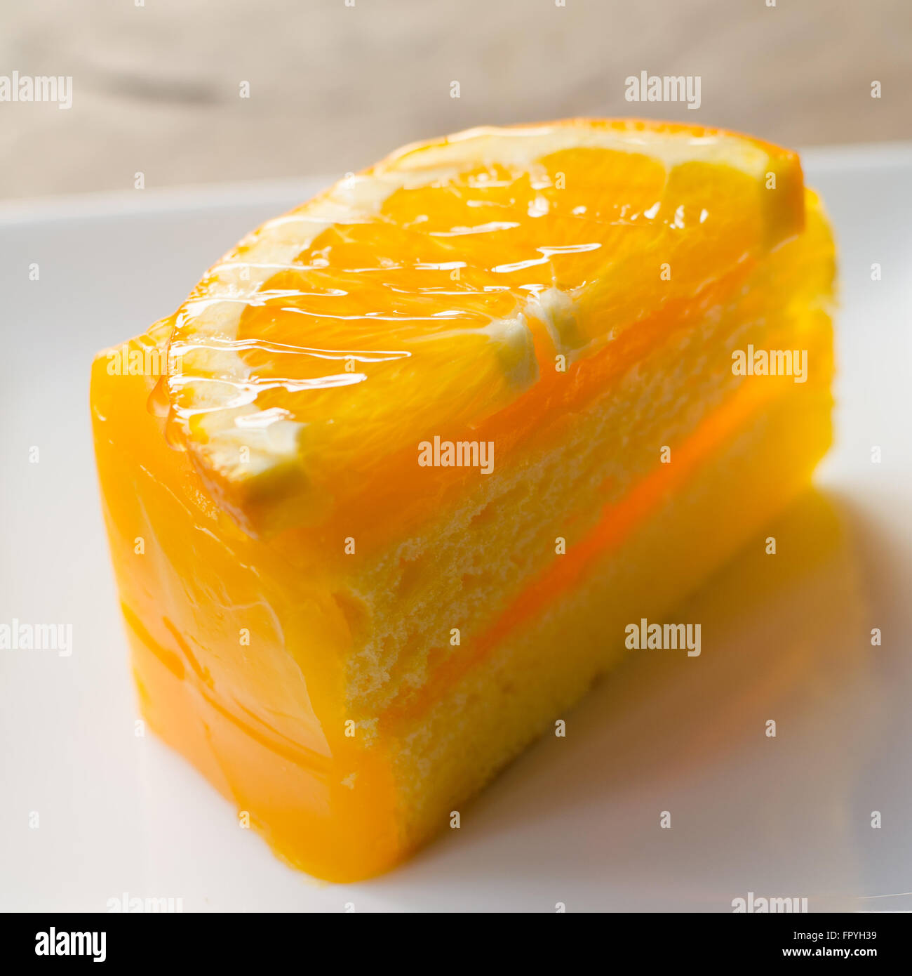 gâteau orange Banque D'Images