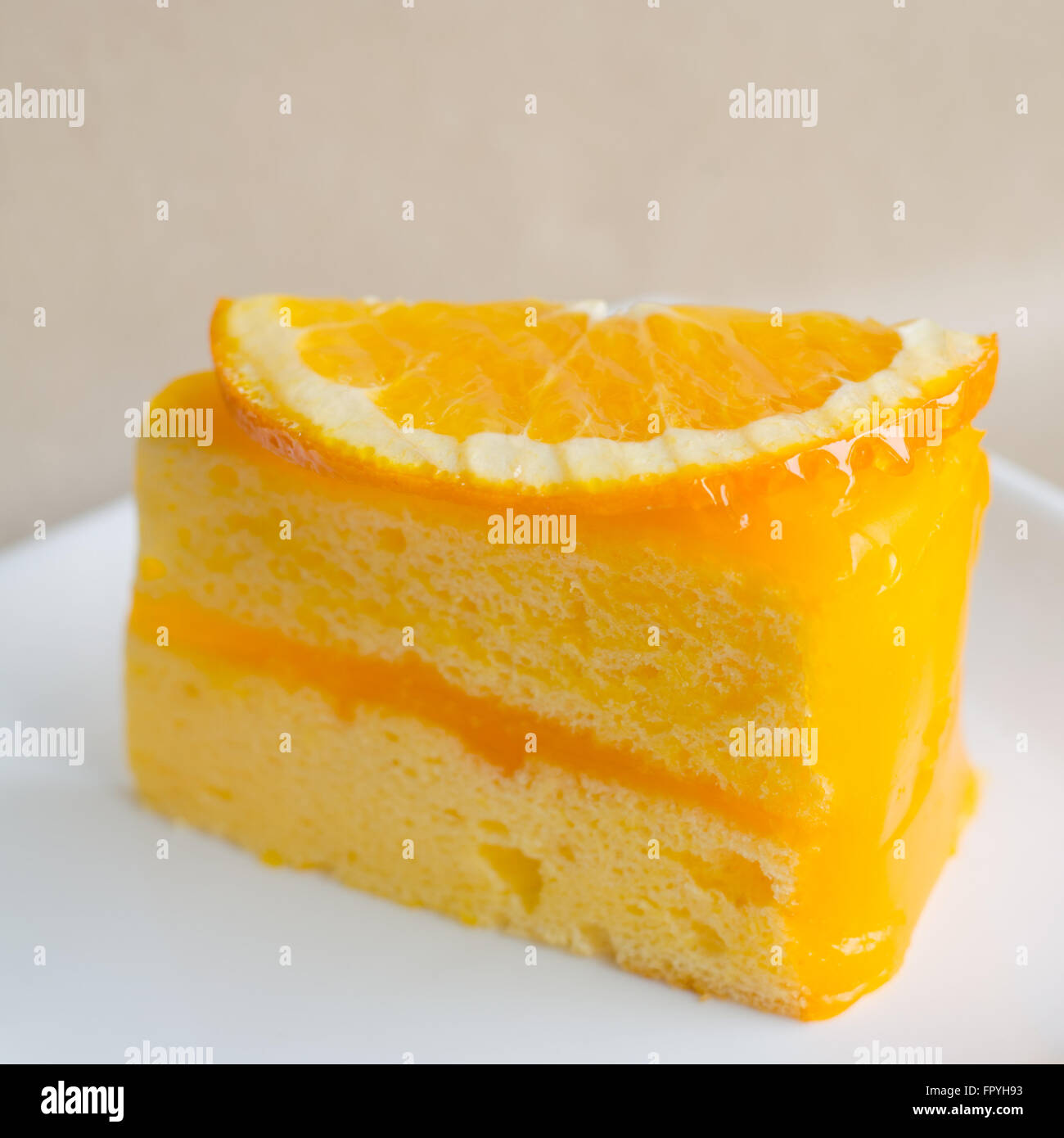 gâteau orange Banque D'Images