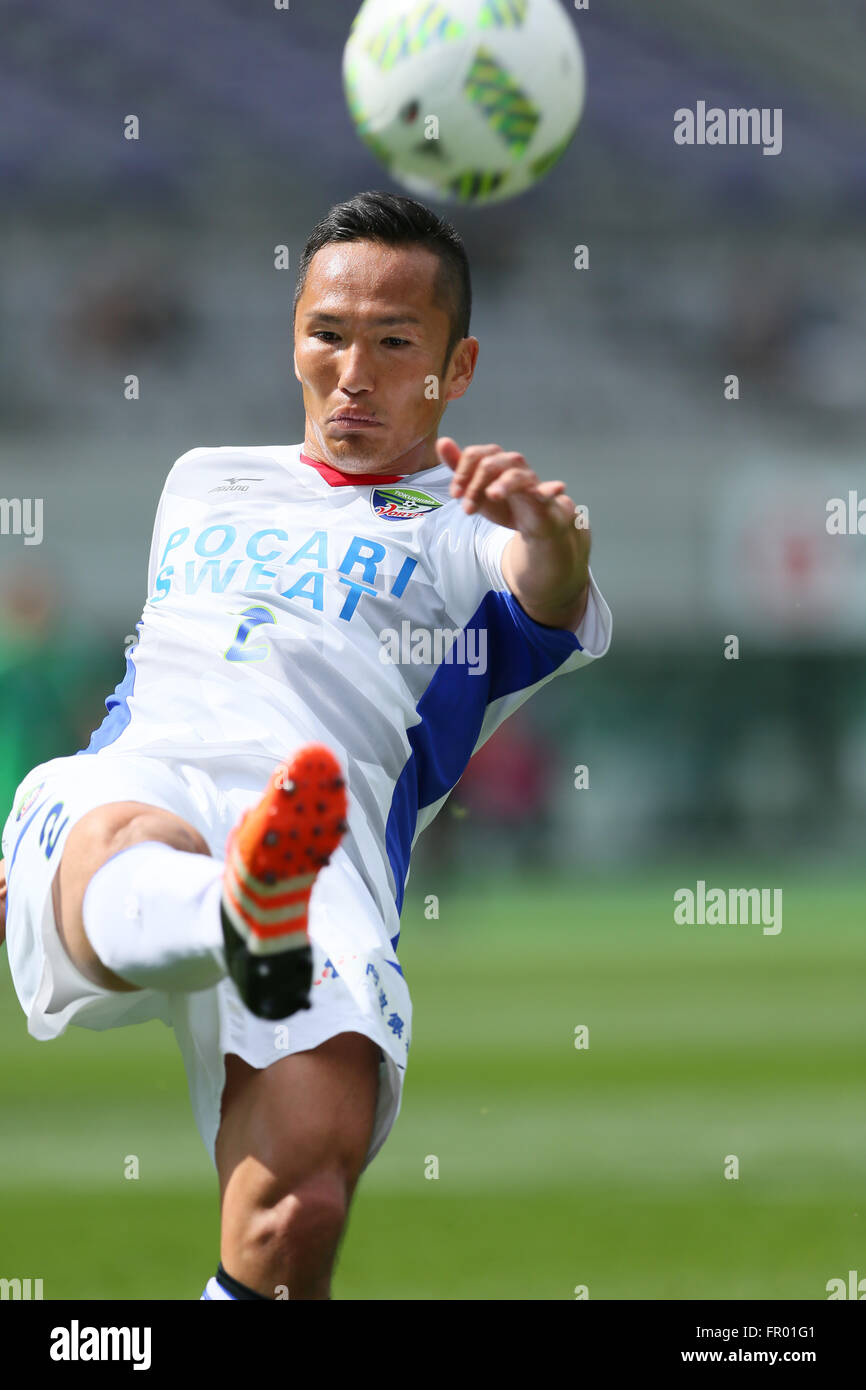 Tokyo, Japon. Mar 20, 2016. Yohei Fukumoto (Vortis) Football /Français : 2016 J2 match de championnat entre Tokyo Verdy 1-0 Tokushima Vortis au Ajinomoto Stadium à Tokyo, au Japon . © Yohei Osada/AFLO SPORT/Alamy Live News Banque D'Images