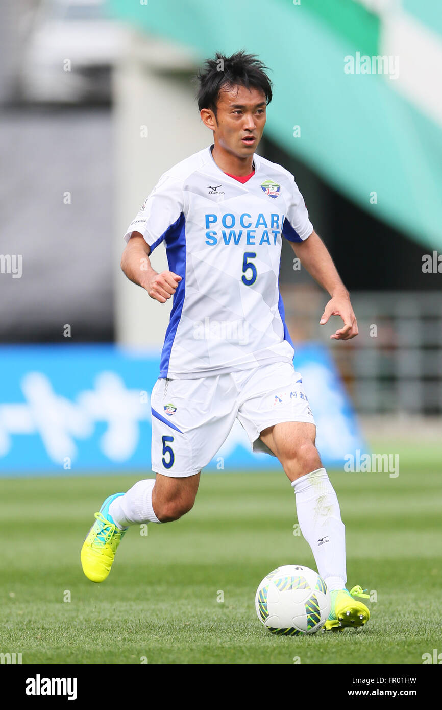 Tokyo, Japon. Mar 20, 2016. Hidenori Ishii (Vortis) Football /Français : 2016 J2 match de championnat entre Tokyo Verdy 1-0 Tokushima Vortis au Ajinomoto Stadium à Tokyo, au Japon . © Yohei Osada/AFLO SPORT/Alamy Live News Banque D'Images