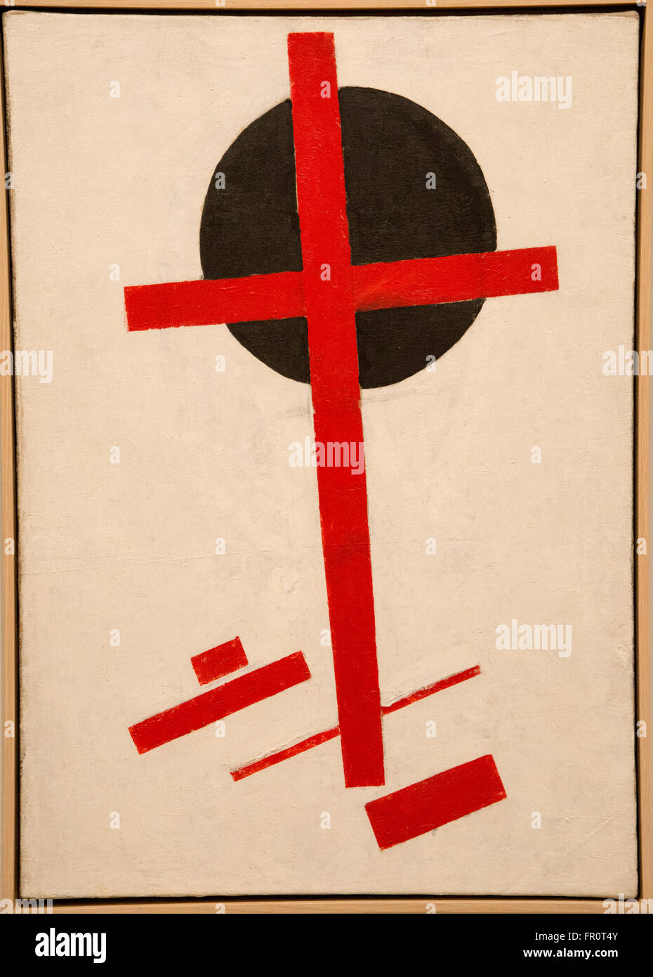 'Mystic suprématisme (croix rouge sur le cercle noir)' 1920 Malevitsj Kazimir Banque D'Images