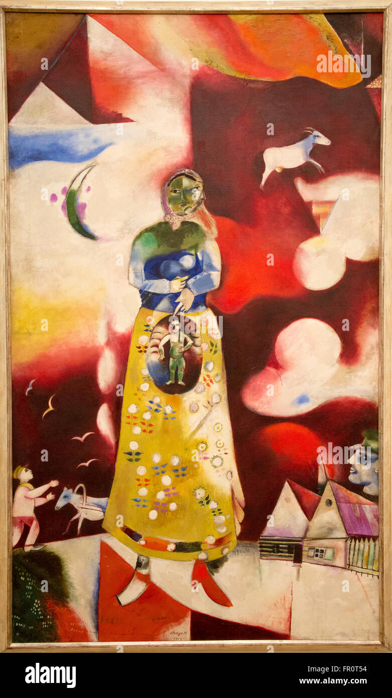 'La femme enciente' 'la femme enceinte" de Chagall au musée Stedelijk amsterdam Banque D'Images