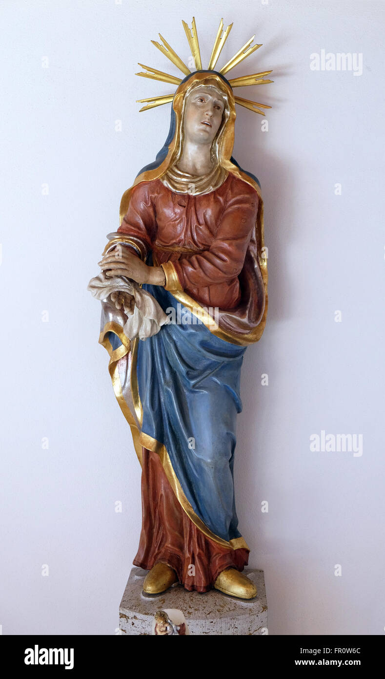 Vierge Marie, l'église de Saint-Jean en Piflas, Allemagne le 07 juin 2015. Banque D'Images