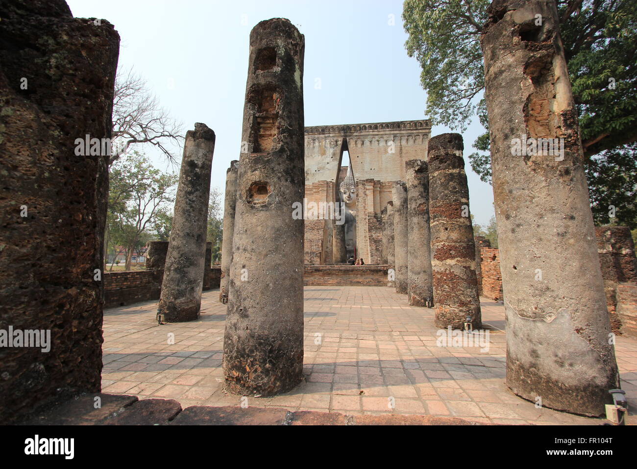 Wat Si Chum, Sukhothai, Thaïlande Banque D'Images