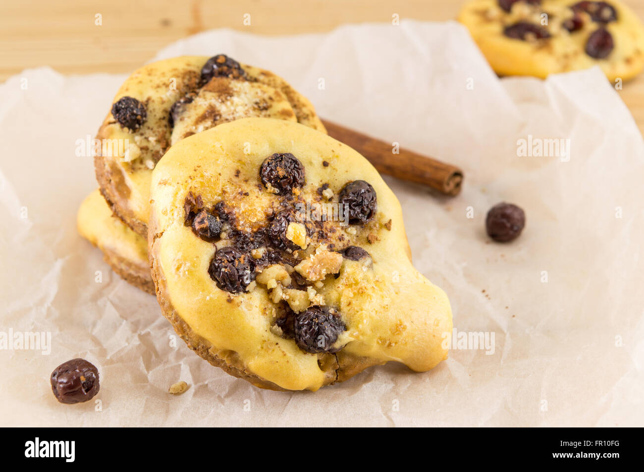 Les cookies de fruits maison avec canneberges et aronia Banque D'Images