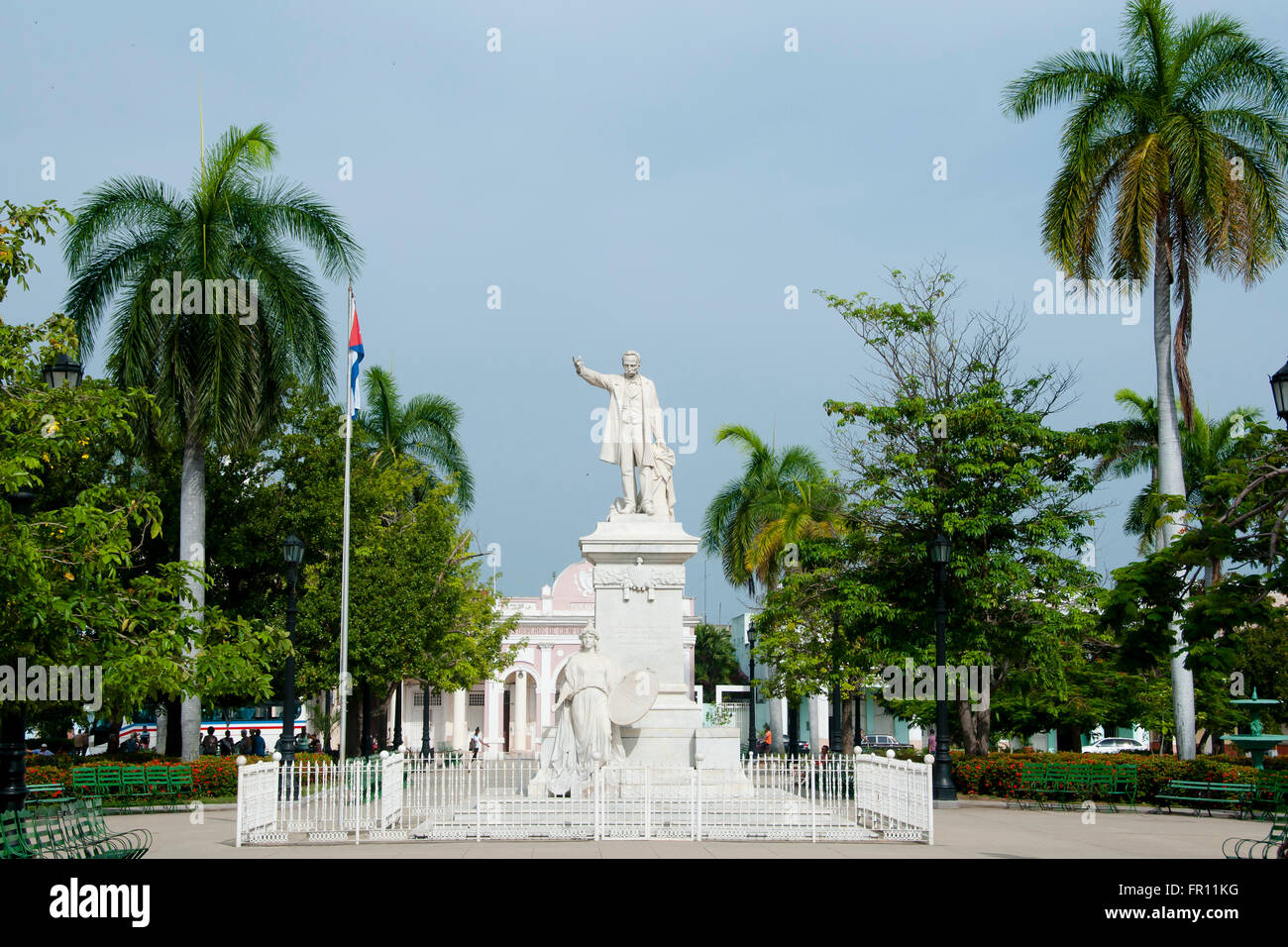 Jose Marti Statue - Cienfuegos - Cuba Banque D'Images