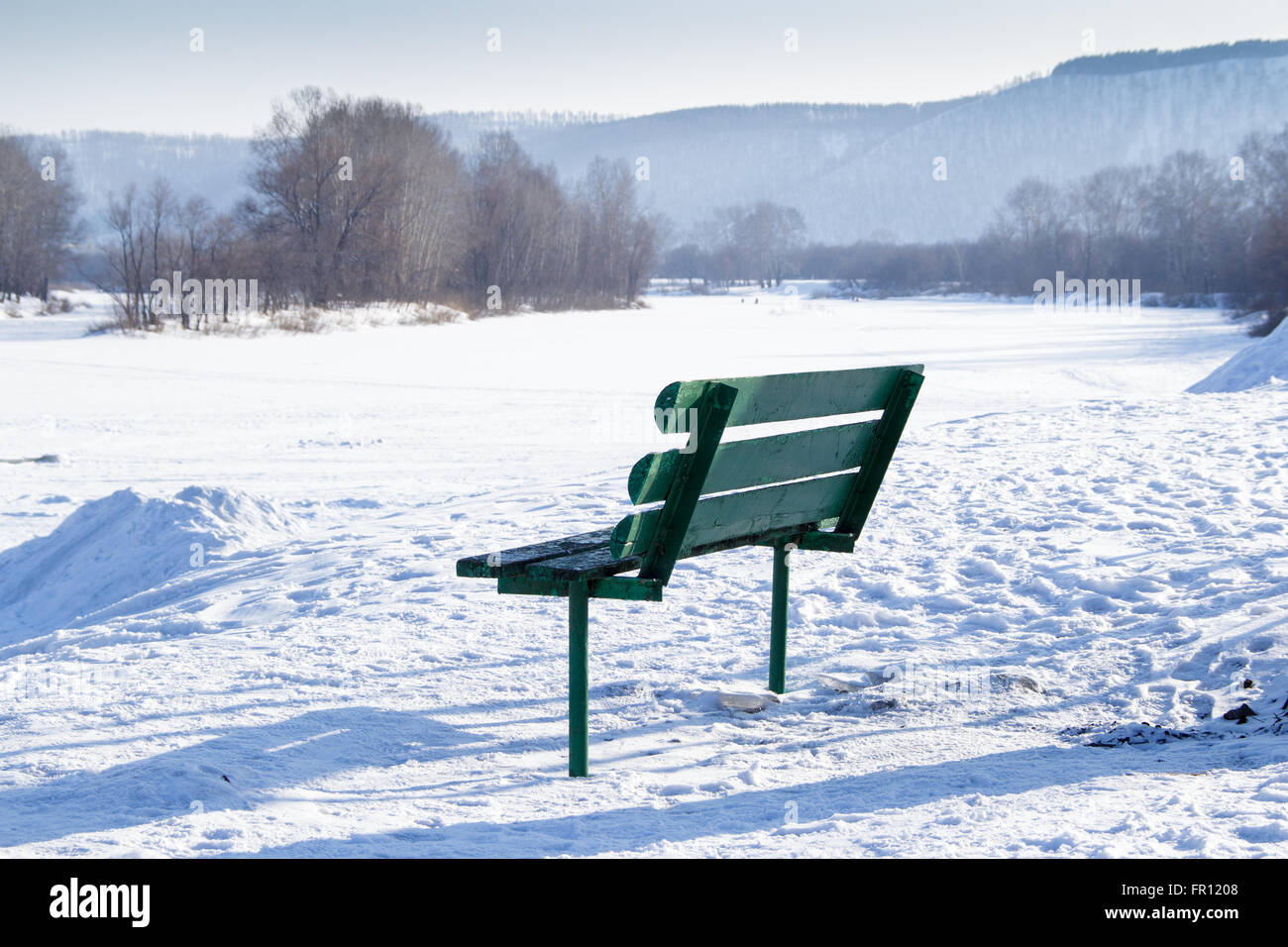 Beau paysage d'hiver Banque D'Images