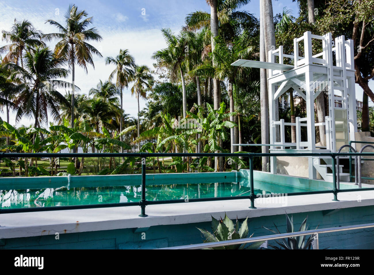 Floride,Sud,FL,fort ft. Myers, Thomas Edison et Henry Ford Winter Estates, musée d'histoire historique, complexe de piscine, les visiteurs voyagent Banque D'Images