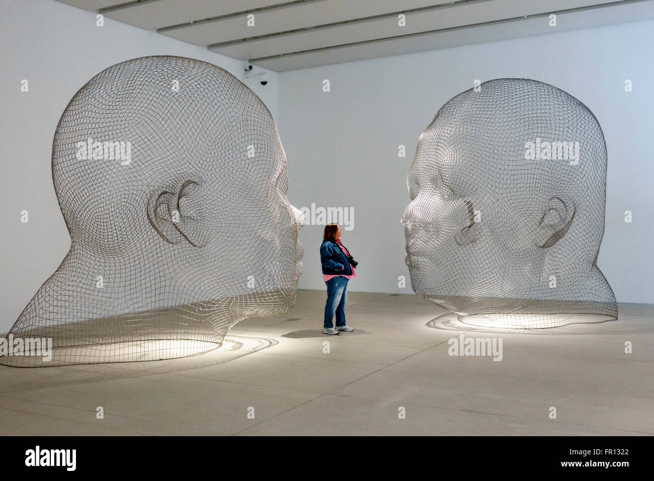Tampa Florida,Waterfront Arts District,Tampa Museum of Art,intérieur,art,sculpture,Jaume Plensa,Paysage humain,FL160211020 Banque D'Images