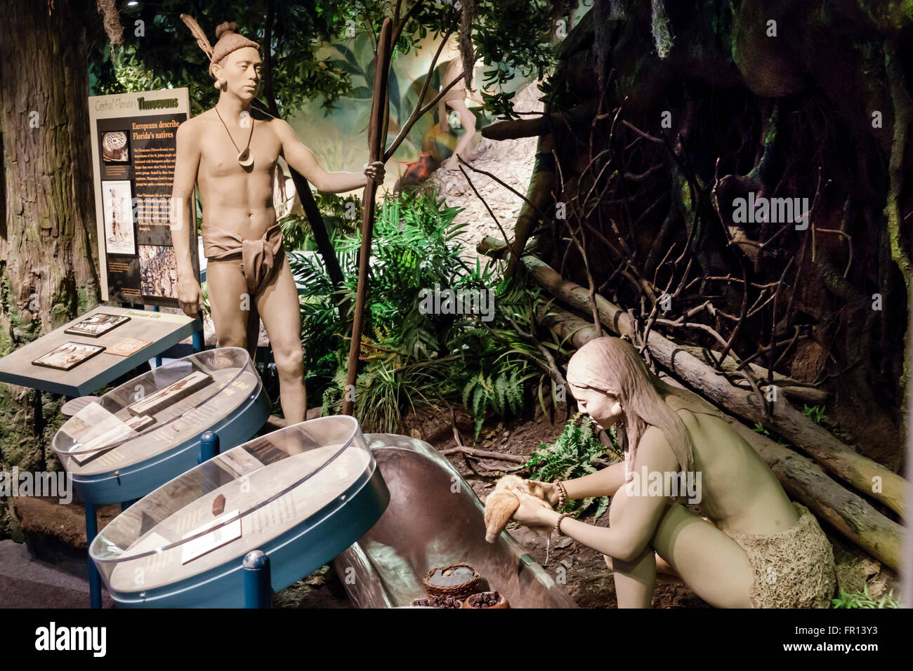 Orlando Florida,Orange County Regional History Center,centre,historique Orange County Courthouse,musée,exposition collection Native,Timucua,FL1 Banque D'Images