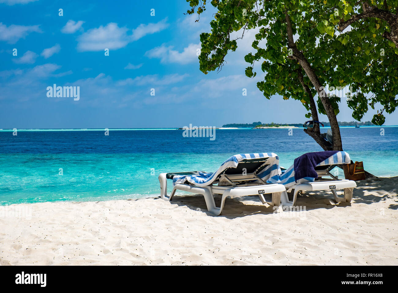 Maldives Tropical Beach - Vacances Banque D'Images