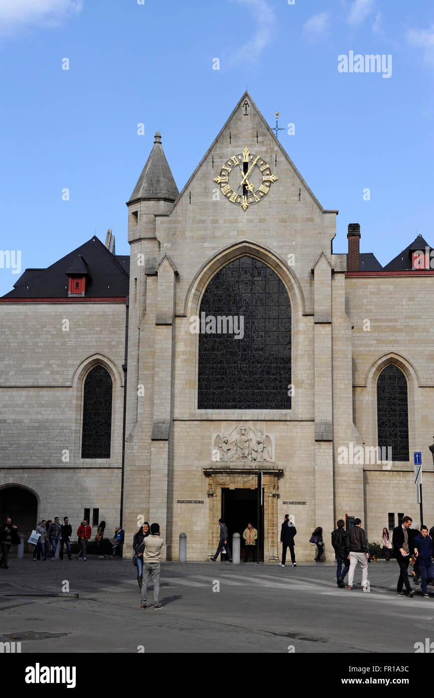 L'église Saint-Nicolas près de la Grand Place, Bruxelles, Belgique Banque D'Images