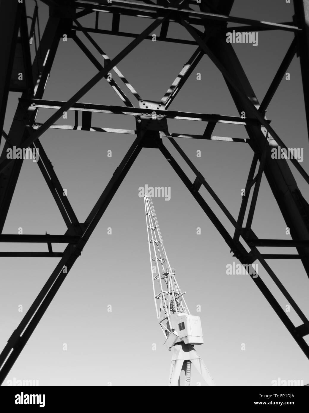 Structures de la grue, Wellington New Zealand Banque D'Images