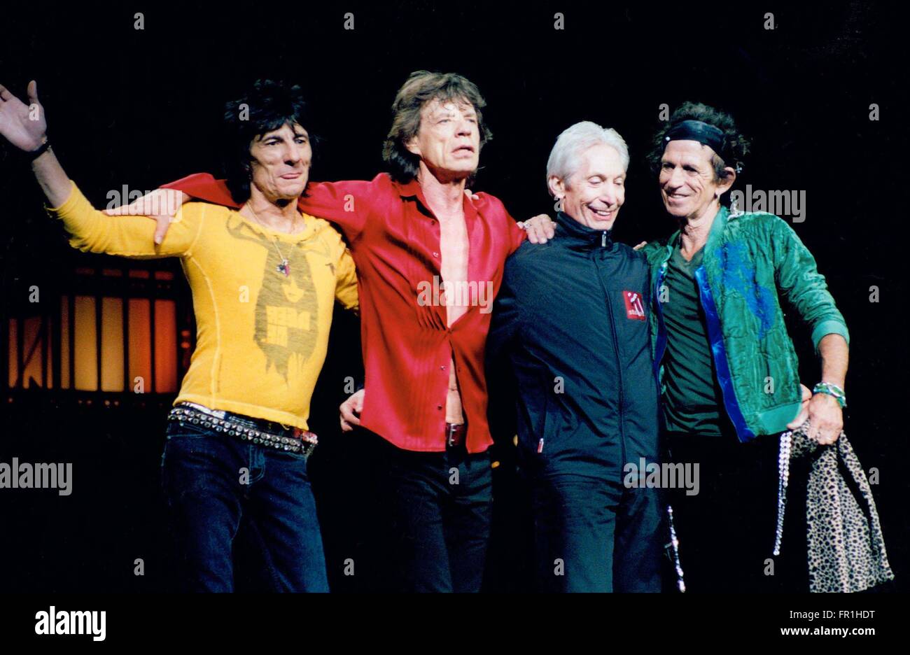 Mick Jagger, Keith Richards, Charlie Watts, Ron Wood des ROLLING STONES Madison Square Garden 01-20-2006 photo Michael Brito Banque D'Images