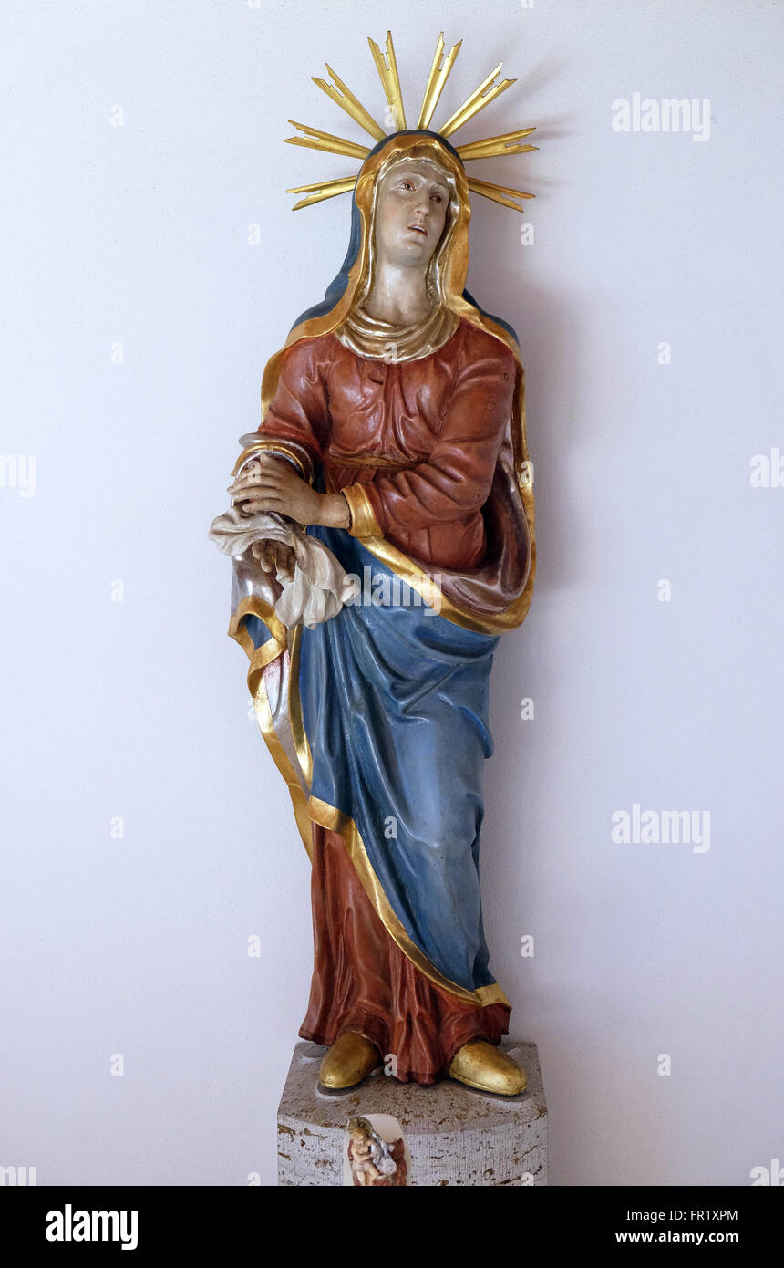 Vierge Marie, l'église de Saint-Jean en Piflas, Allemagne le 07 juin 2015. Banque D'Images
