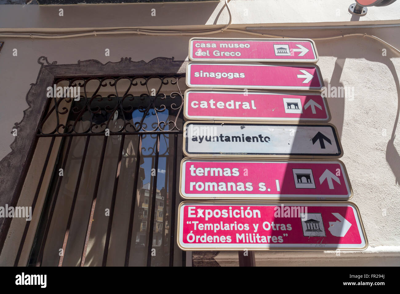 Information tourisme à Toledo signe,Espagne. Banque D'Images