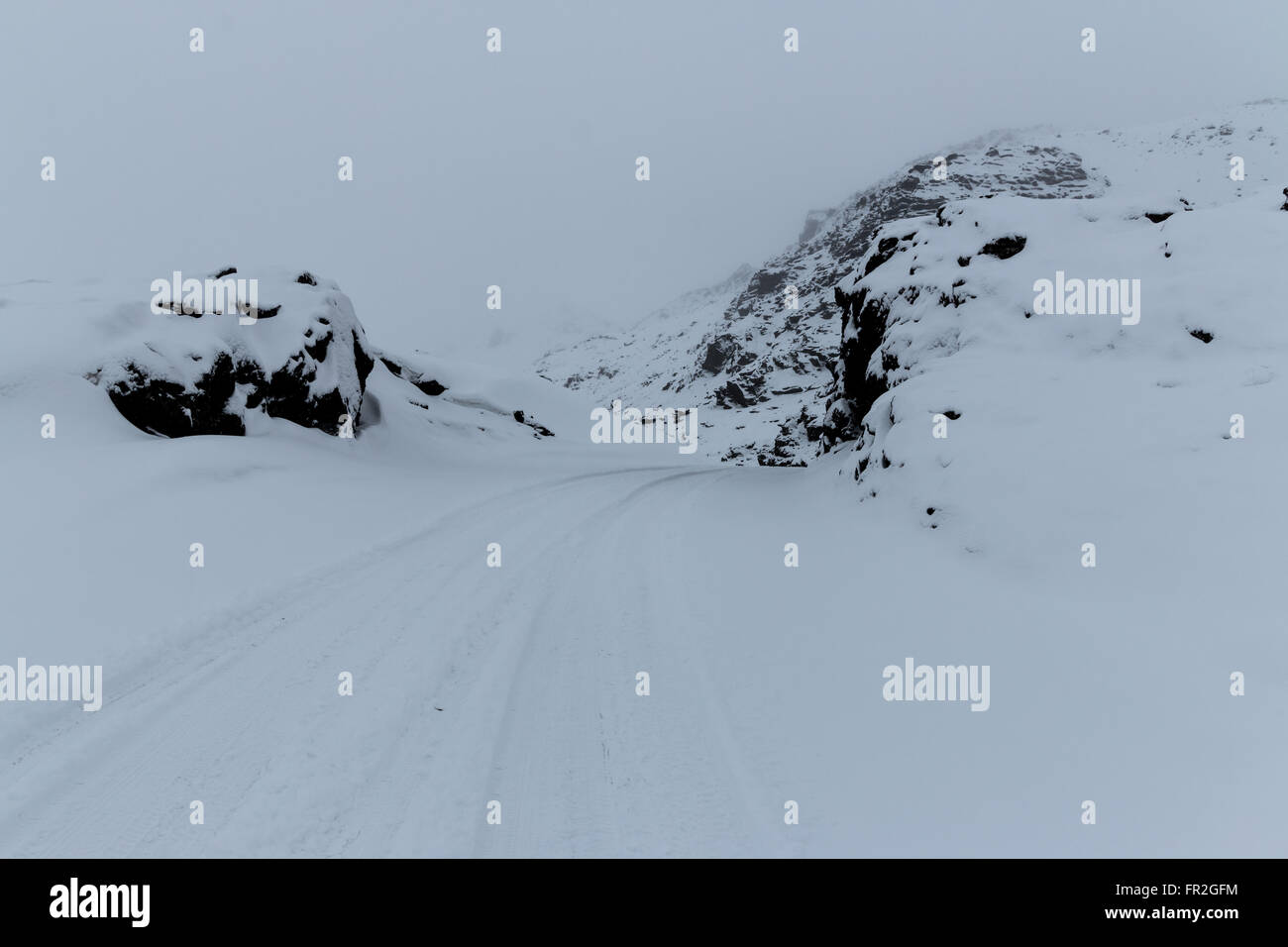 Tempête de neige de l'Islande Banque D'Images