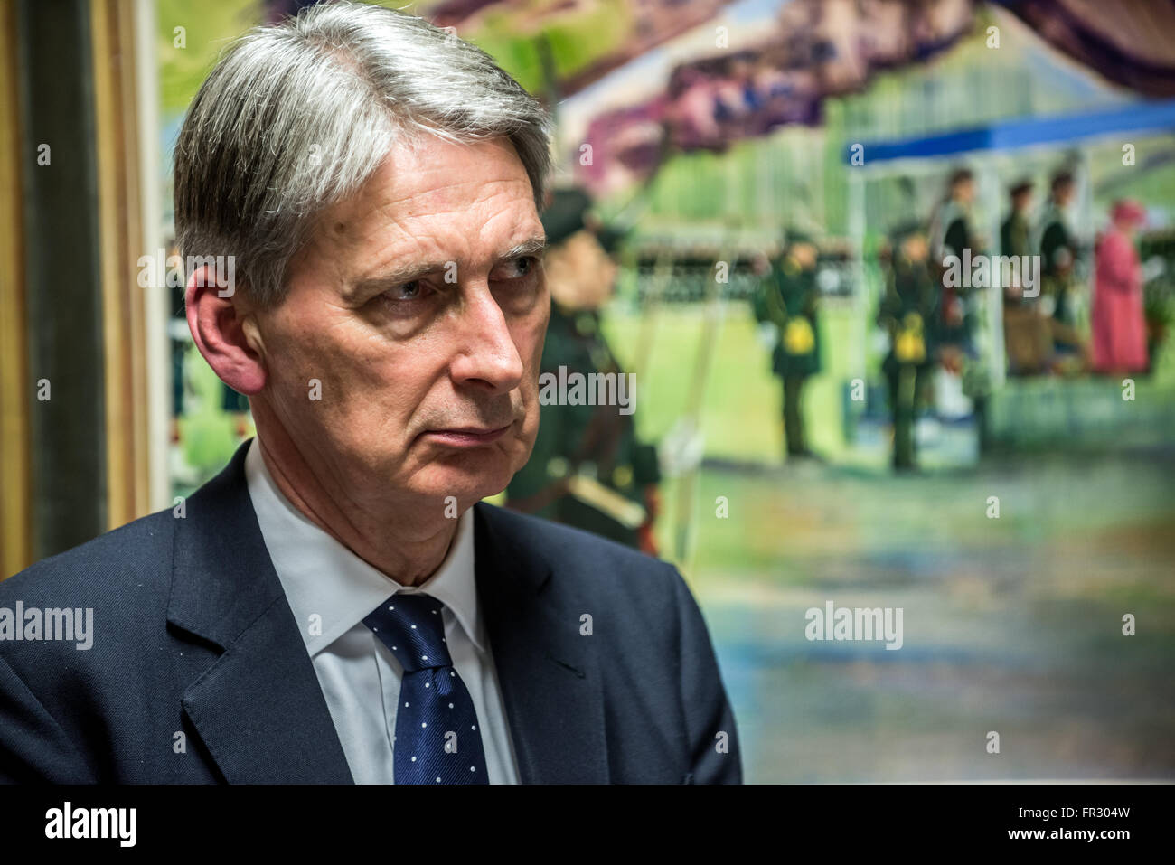 Anglais Secrétaire d'État aux Affaires étrangères et du Commonwealth Philip Hammond Banque D'Images