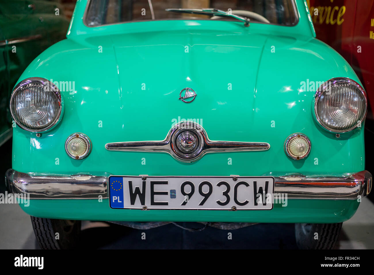 RB Mikrus 300 Vintage Polish micro voiture de 1959 Voiture Musée Topacz Banque D'Images