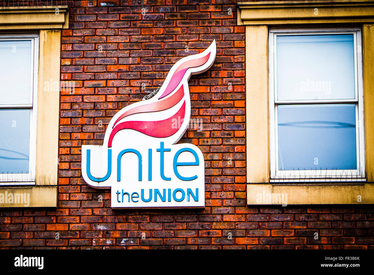 Les bureaux de l'Union européenne unissent sur appel Lane, Leeds, West Yorkshire, Angleterre. Banque D'Images