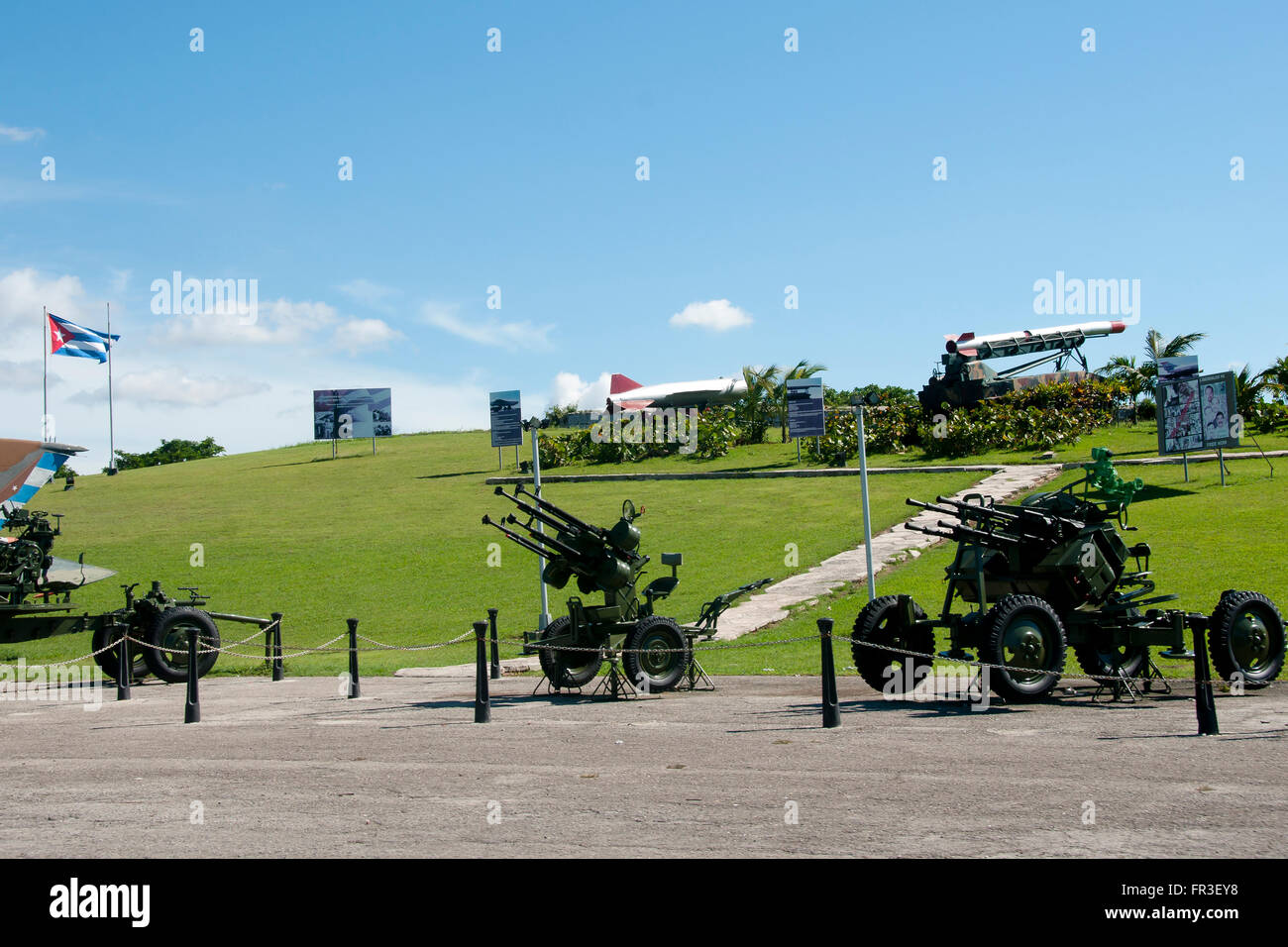 Crise des missiles de Cuba La Havane - Exposition d'armes - Cuba Banque D'Images