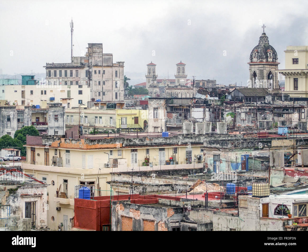 Vue aérienne de La Havane, capitale de Cuba Banque D'Images