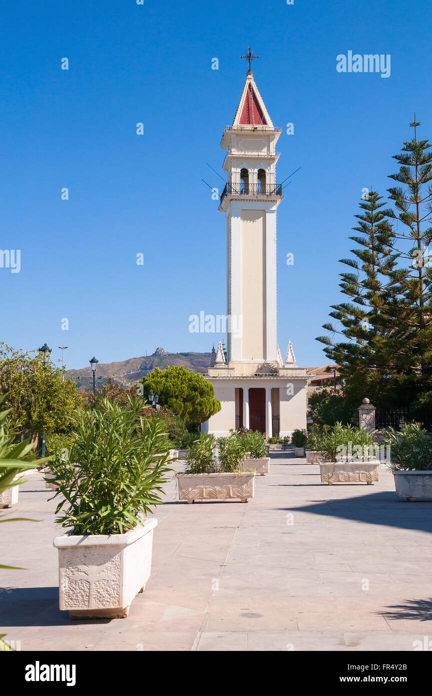 Tour de Saint de l'église Saint Jean à Zakynthos, Grèce Banque D'Images