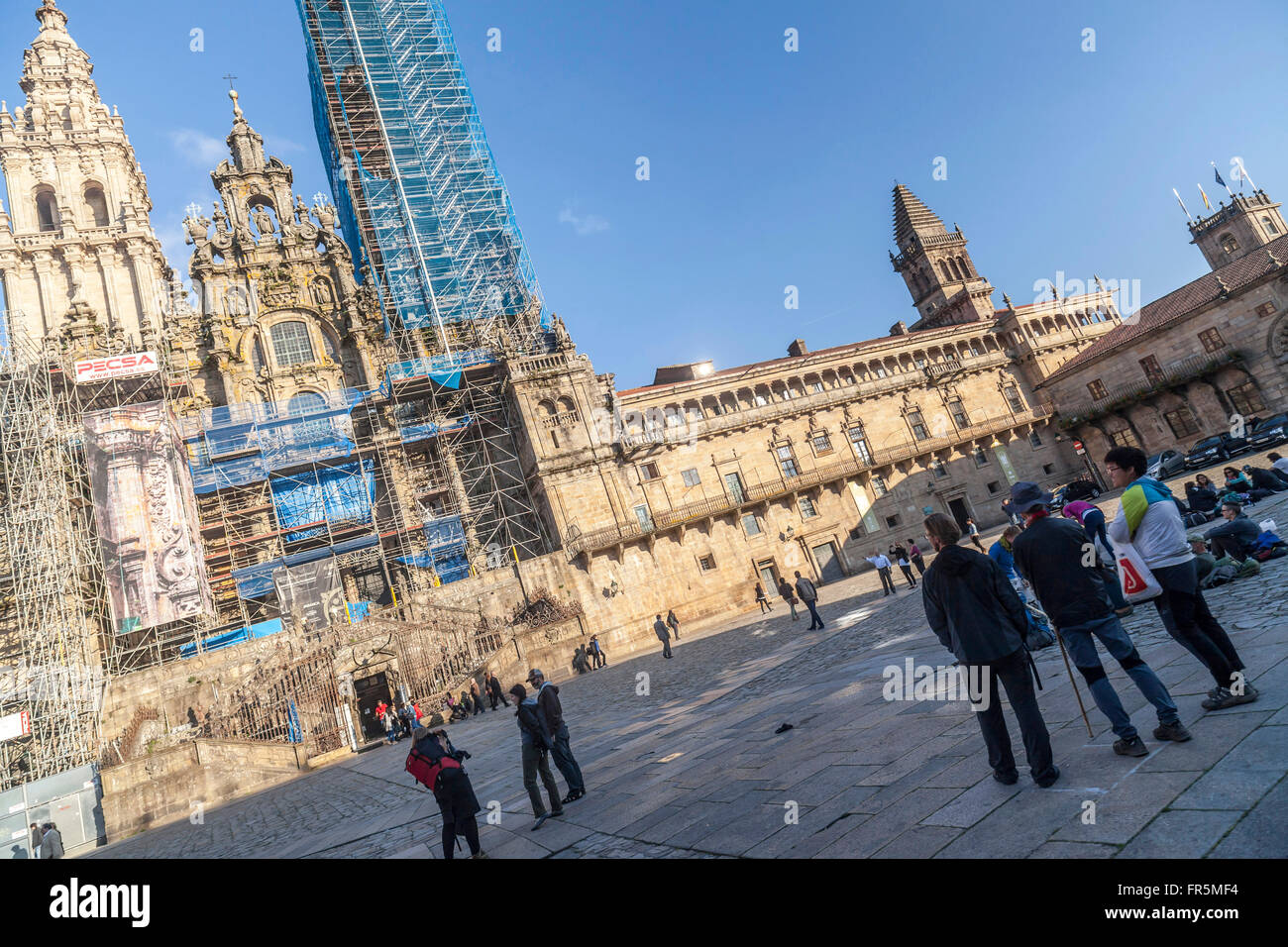 Plaza del Obradoiro. Santiago de Compostela. Banque D'Images