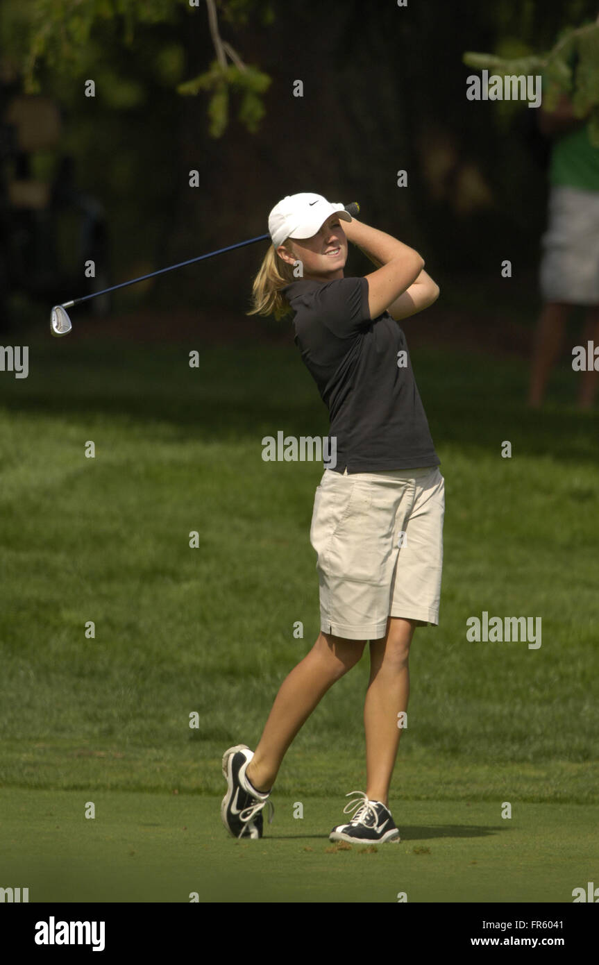 Des Plaines du Nord, l'Oregon, USA. 8e août, 2006. Stacy Lewis en action au cours de la U.S. Women's Amateur sur la sorcière au cours creux Pumpkin Ridge Golf Club le 10 août 2006 à North Plains, Oregon.ZUMA Press/Scott A. Miller © Scott A. Miller/ZUMA/Alamy Fil Live News Banque D'Images