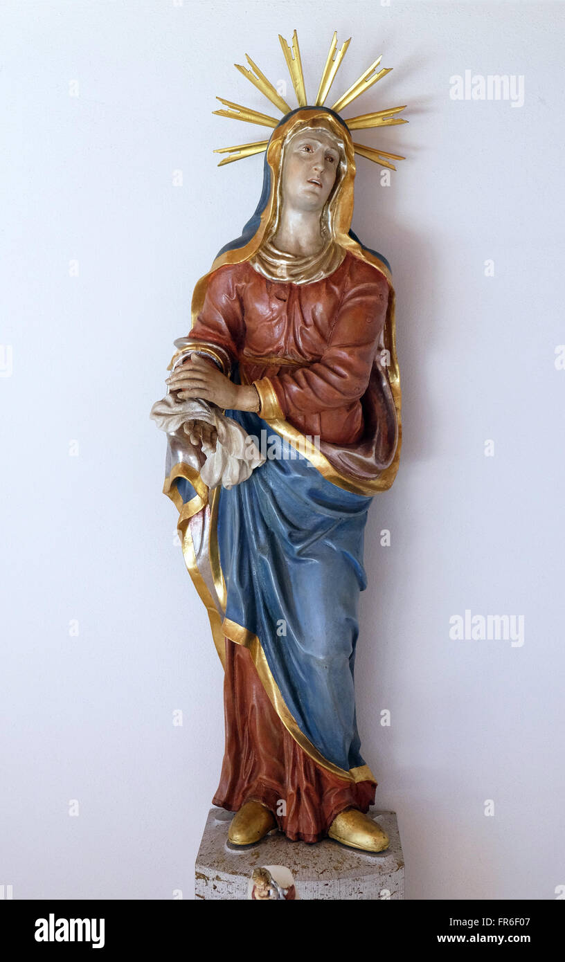 Vierge Marie, l'église de Saint-Jean en Piflas, Allemagne le 07 juin 2015. Banque D'Images