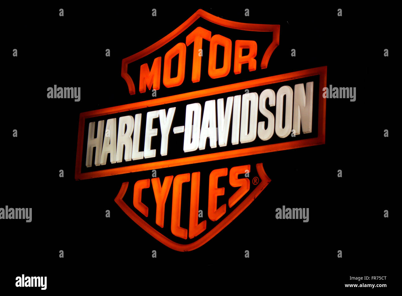 Markenname : "Harley Davidson", Berlin. Banque D'Images