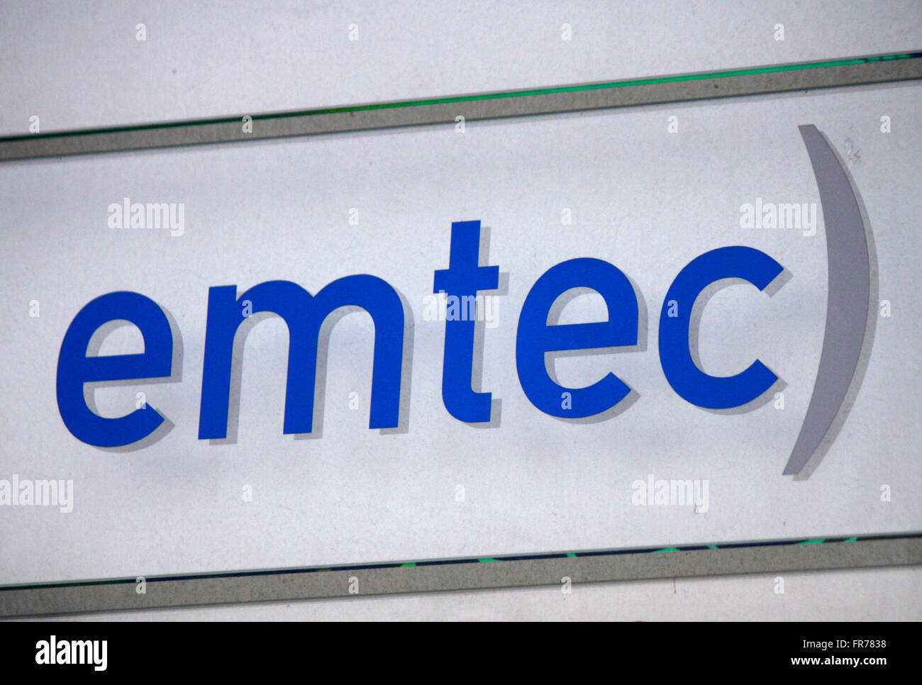 Markenname : 'Emtec', Berlin. Banque D'Images
