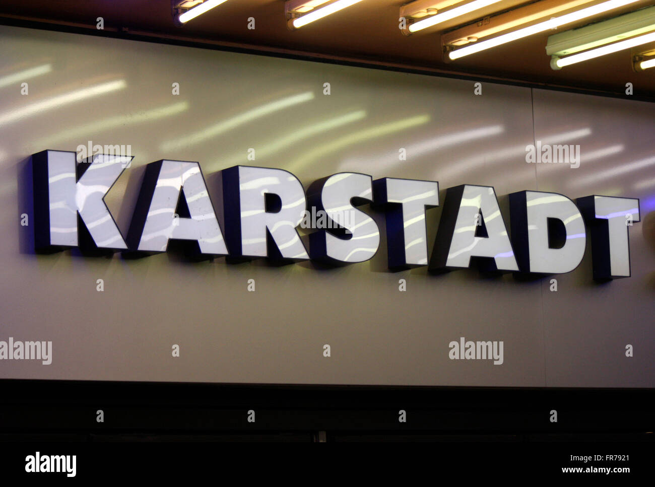 Markenname : 'Karstadt, Berlin. Banque D'Images