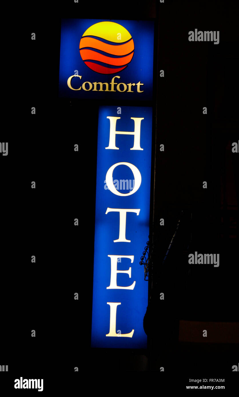 Markenname : 'Comfort Hotel, Berlin. Banque D'Images